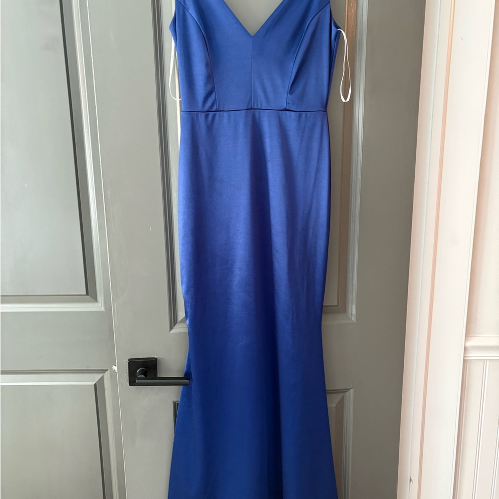 Elegant Blue Sleeveless Dress